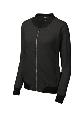 Ladies Lightweight French Terry Bomber-6