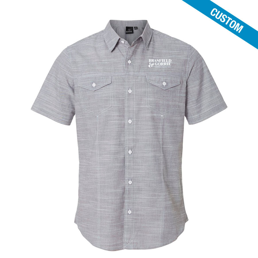 Buy black Burnside Textured Solid Short Sleeve Shirt