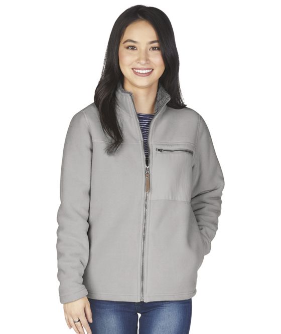 Buy light-grey Charles River Women&#39;s Jamestown Fleece Jacket