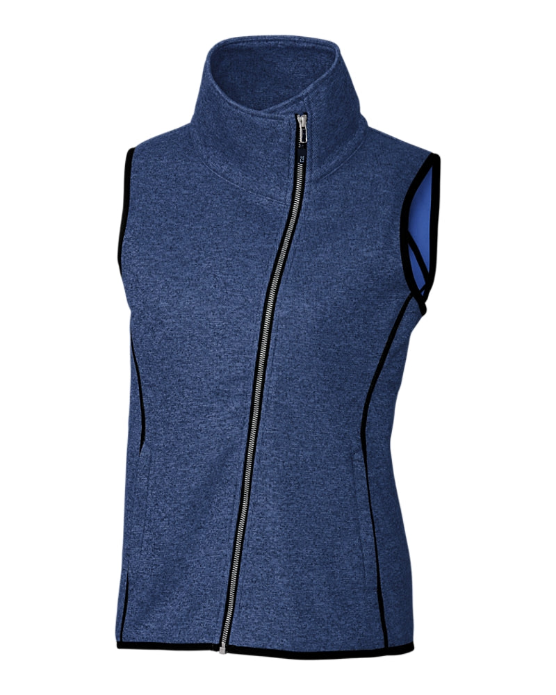 Cutter & Buck Ladies Mainsail Sweater-Knit Full Zip Vest 1.0-8